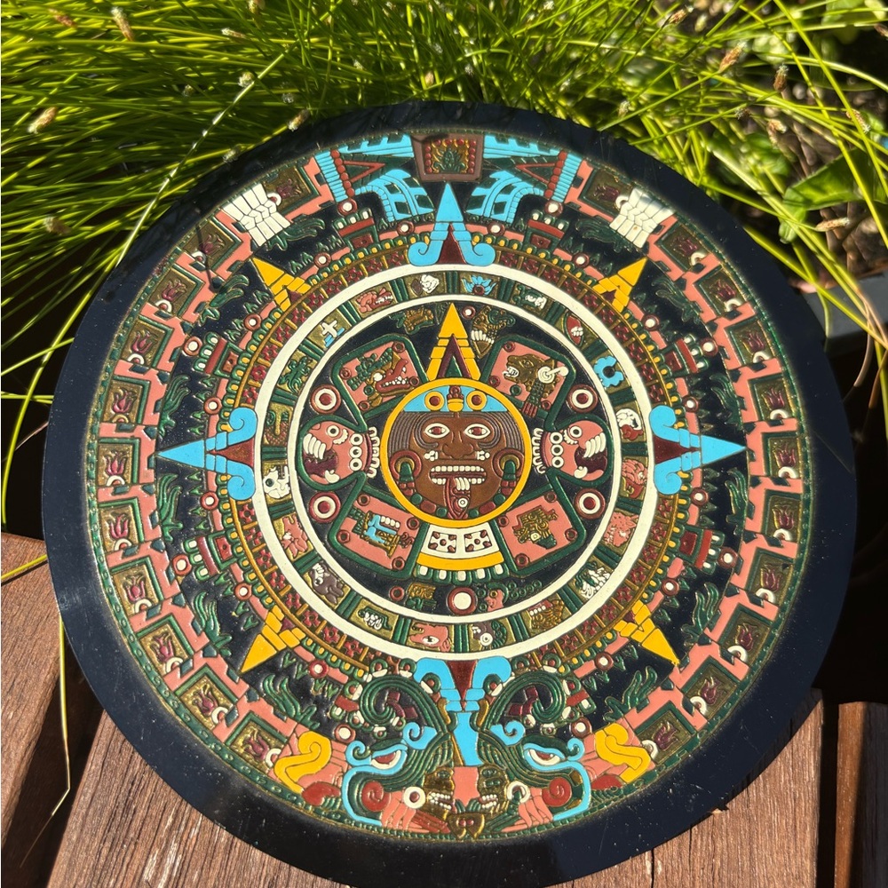 Intricate Aztec Calendar Art